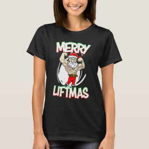 jultomten Flexing Merry Flex Mas Beard säger De T Shirt