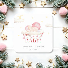 Jultomten Flicka Shower Underlägg Papper Kvadrat