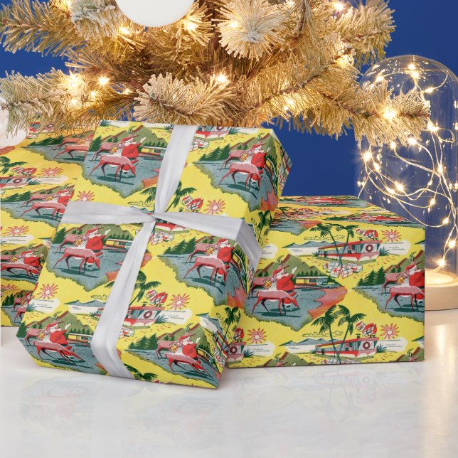 Jultomten Florida Trailer i mitten av århundradet Presentpapper (Helgdagar)