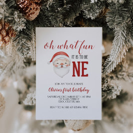 Jultomten - födelsedag inbjudningar