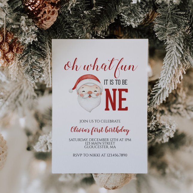 Jultomten - födelsedag inbjudningar (Skapare uppladdad)