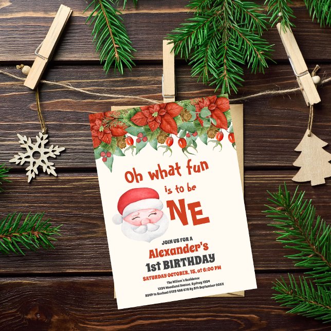 Jultomten - födelsedag inbjudningar (Skapare uppladdad)