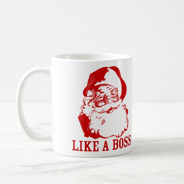 Jultomten för julkaffe "GILLAR för en CHEF" muggen Kaffemugg (Vänster)
