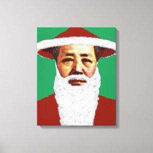 Jultomten för konst för pop för Mao god jul Canvastryck