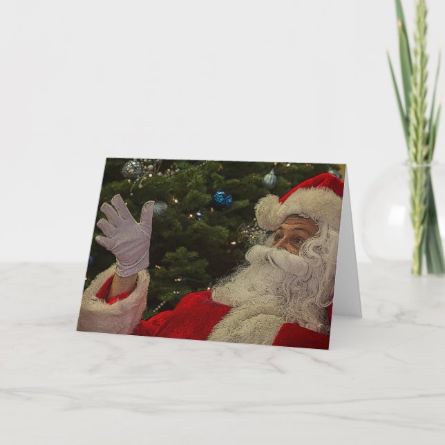 Jultomten fotohälsningskort helgkort (Framsida)