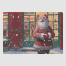 Jultomten framför Leksak Shop AI Art