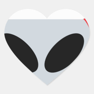 jultomten främmande emoji hjärtformat klistermärke