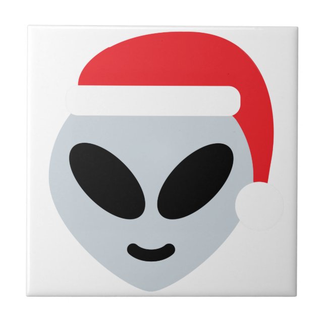 jultomten främmande emoji kakelplatta (Framsidan)