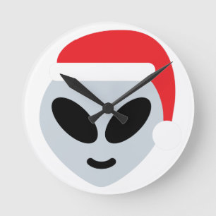 jultomten främmande emoji rund klocka