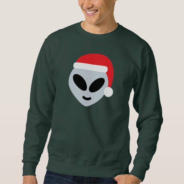 jultomten främmande emoji sweatshirt (Framsida)