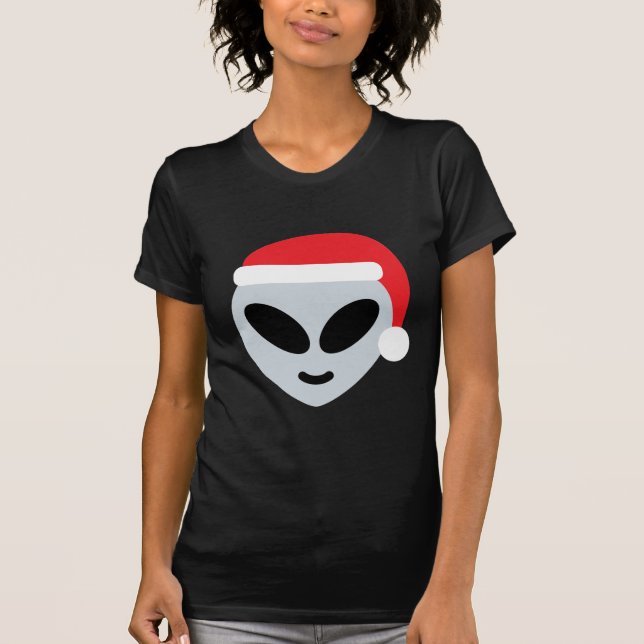 jultomten främmande emoji t shirt (Framsida)