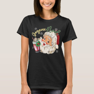 Jultomten Fransk Joyeux Noël T-shirt