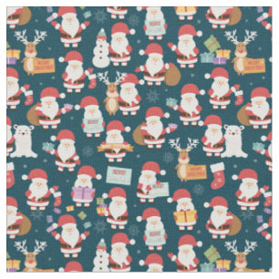 Jultomten & Friends Mönster Tyg