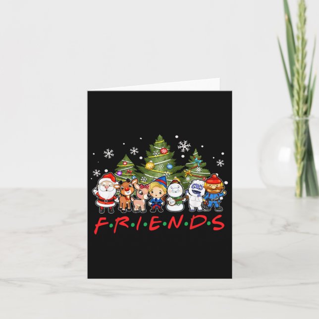 Jultomten Friends Reindeer Snögubbe Family Xm Kort (Framsida)
