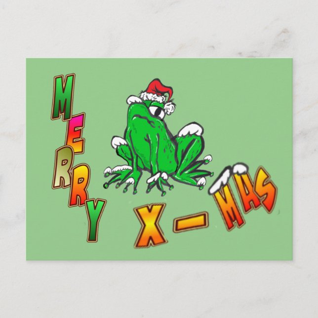 jultomten Frog God jul Cust.Postcard Vykort (Framsida)