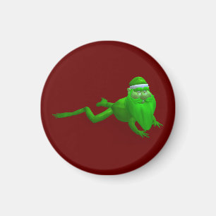 Jultomten Frog Magnet