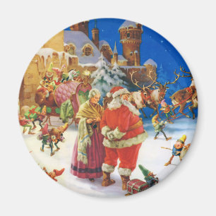 JULTOMTEN & FRU CLAUS PÅ NORDPOLENEN MAGNET