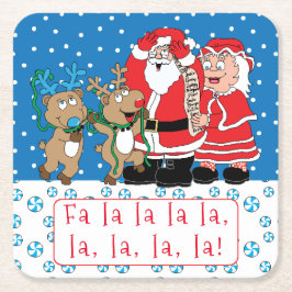 Jultomten Fru Claus Underlägg Papper Kvadrat