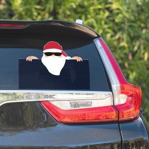 JULTOMTEN FUNNY CAR DECAL STICKER KLISTERMÄRKEN