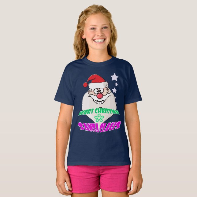 Jultomten Funny Girl T-Shirt (Hel framsida)