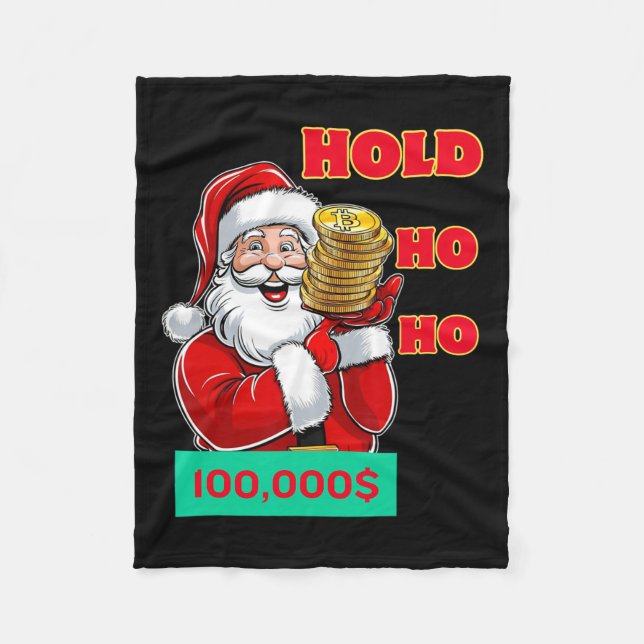 jultomten Funny Ho Ho Hold Btc Fleecefilt (Framsidan)