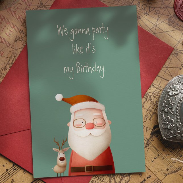 Jultomten Funny Quote Vykort (Skapare uppladdad)