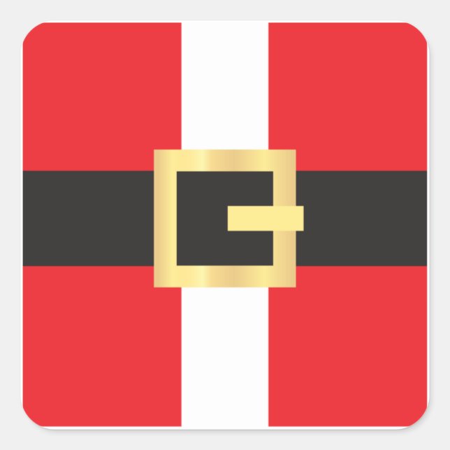 Jultomten Fyrkantigt Klistermärke (Framsida)