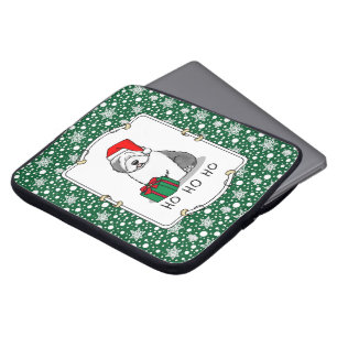 Jultomten Gamla engelska Sheepdog (Grått 1) Cute Laptop Fodral