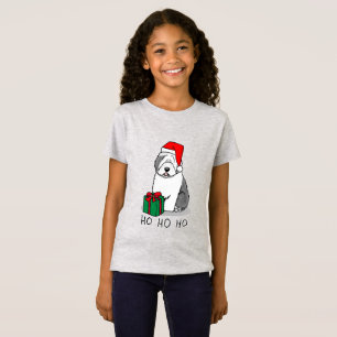 Jultomten Gamla engelska Sheepdog (Grått 1) Cute T Shirt