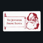 Jultomten Gamla Fashioned vintage jul Fraktsedel<br><div class="desc">Dessa märkningar har ett gammaldags, vintage och Jultomten. Vid sidan av Santa är en rulla som du kan lägga till ditt eget textmeddelande. Använda dem att sätta på paket och julklappar för att tillföra magi. Anpassa idéer: Gift från tomten, från tomtens workshop, barns eller vuxnors namn. Etiketter kan också användas...</div>