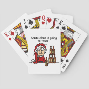 Jultomten går till townen spel kort