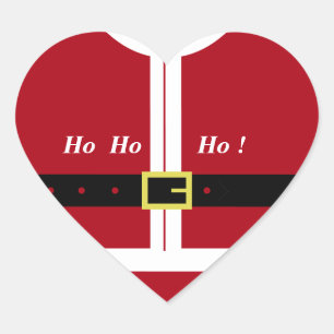 Jultomten Gift - nyttigt julklapp Hjärtformat Klistermärke