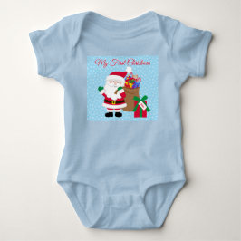 Jultomten Gift w Barn Namn Första julbalen Ba T Shirt