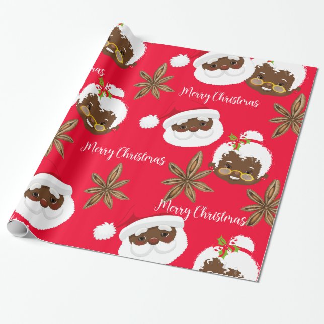 Jultomten Gift Wrap Presentpapper (Utrullad)