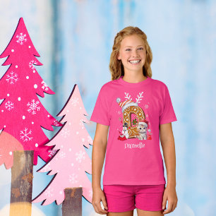 Jultomten Gingerbröd Alphabet D Girl T Shirt