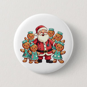 Jultomten Gingerbröd Kvadrat Knapp