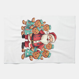Jultomten Gingerbröd Kvadrat Kökshandduk
