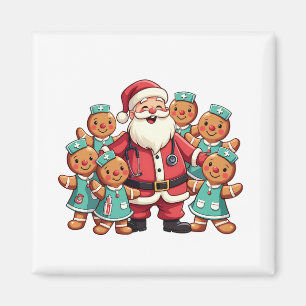 Jultomten Gingerbröd Kvadrat Magnet