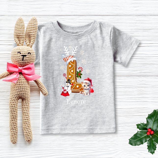 Jultomten Gingerbröd Namn Brev L Girl T Shirt (Skapare uppladdad)