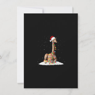 Jultomten Giraffe jul Light Premium Inbjudningar