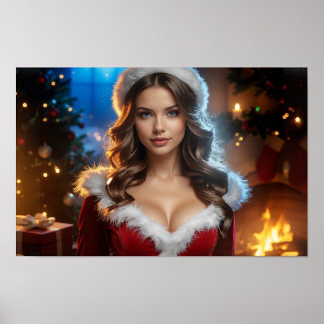 Jultomten Girl Poster (Framsidan)