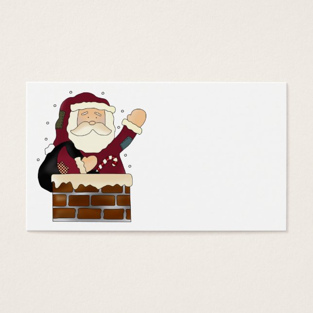 Jultomten Glad helg Visitkort (Framsidan)