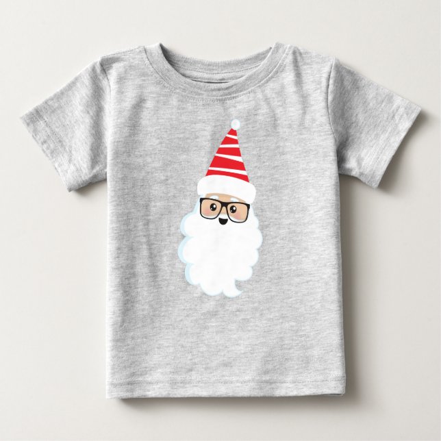 Jultomten, Glass, Hipster Santa, Jul T Shirt (Framsida)