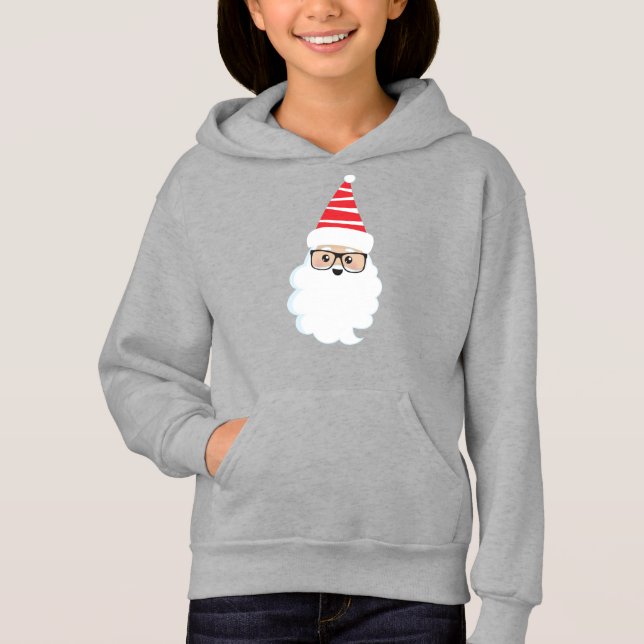 Jultomten, Glass, Hipster Santa, Jul T Shirt (Framsida)