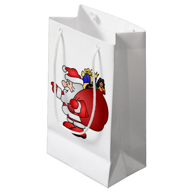 Jultomten Gloss Gift Bag (Framsidan Vinklad)
