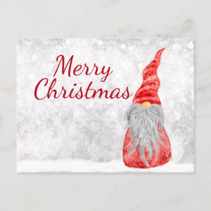 Jultomten Gnome på Snowy Fält Vykort
