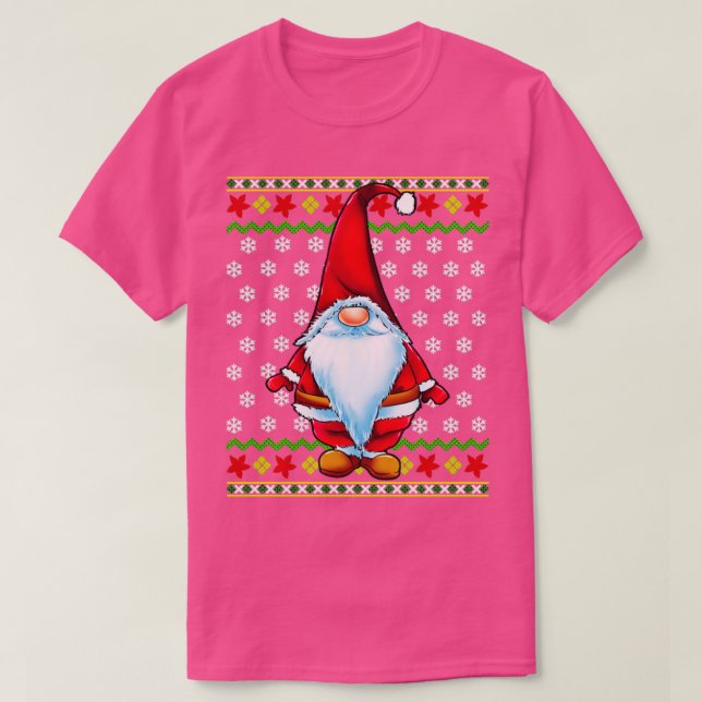 Jultomten Gnome Ugly jul Sweater T Shirt (Design framsida)