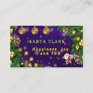Jultomten God jul Affärskort Visitkort