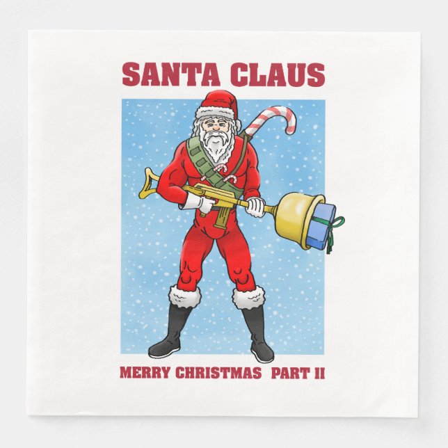 Jultomten God jul del 2 Pappersservett (Framsida)
