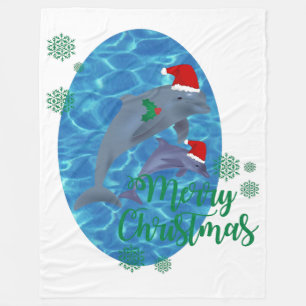 jultomten god jul delfinfilt fleecefilt